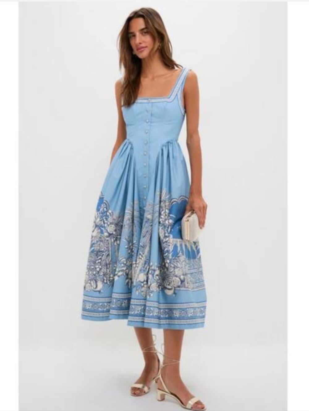 Alemais Blue Villa Romantica Midi Dress